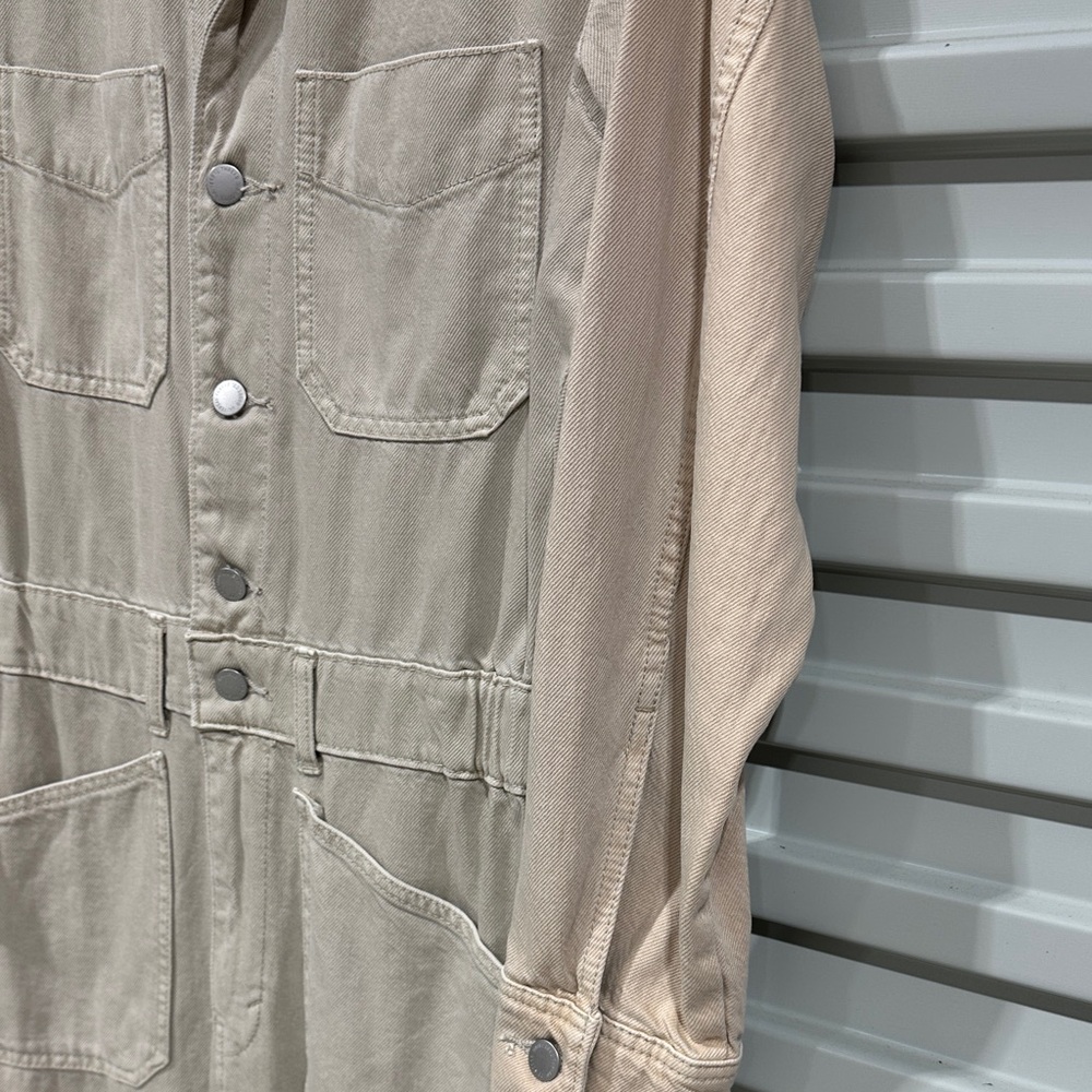 Universal Thread Beige Washed Utility Jumpsuit NWT - image 6